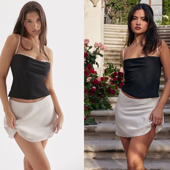 House of CB Tops - HOUSE OF CB 'Eli' Black & Off White Underwired Top NWOT